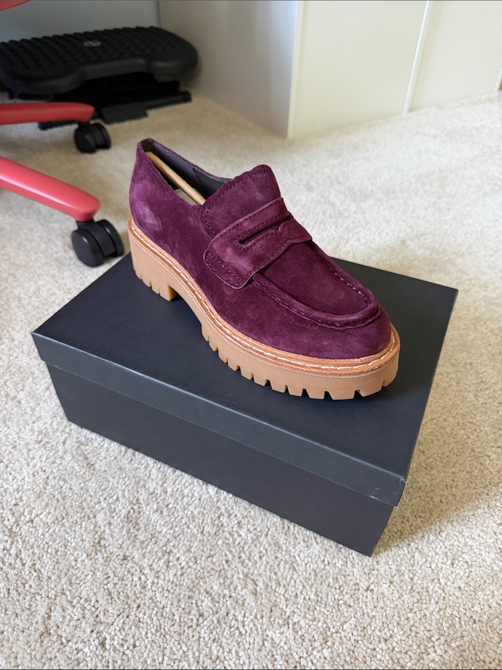 Mark Fisher LTD Norton Lug Sole Penny Loafer - Burgundy Size 7